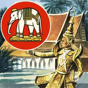 De olifant, embleem van Thailand door English School
