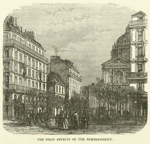De eerste effecten van het bombardement, november 1870 door English School