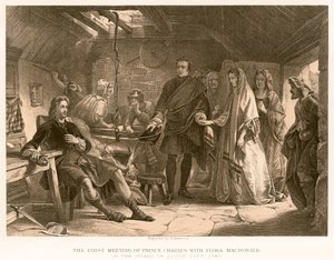 De eerste ontmoeting van Prins Charles met Flora Macdonald door English School