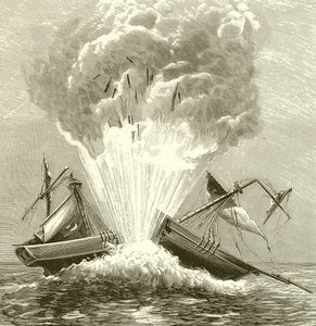 De eerste torpedo, 1805 door English School