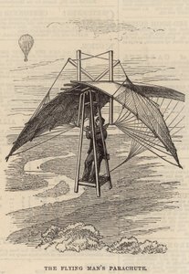 De parachute van de vliegende man door English School