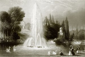 De fontein bij Wilhelmshöhe, nabij Kassel door English School