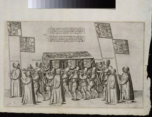 De begrafenisstoet van Sir Philip Sidney (1554-1586) op weg naar de St. Paul