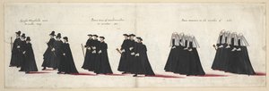 De begrafenisstoet van koningin Elizabeth I naar Westminster Abbey, 28 april 1603