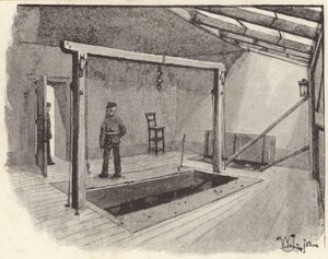 De galg in de Newgate-gevangenis door English School