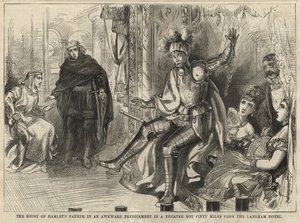 De geest van Hamlets vader in een ongemakkelijke situatie