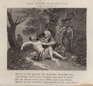 De barmhartige Samaritaan, Lucas X, vers 30, 36