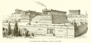 Het grote altaar van Pergamus, gerestaureerd door R Bohn