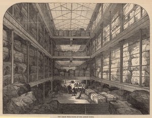 De grote wolvloer bij de Londense dokken door English School