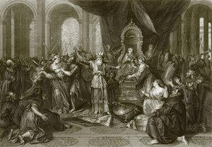 De jonge Joas uitgeroepen tot koning door English School
