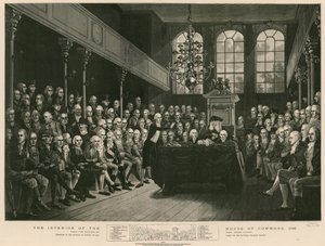 Het interieur van het Lagerhuis, 1793