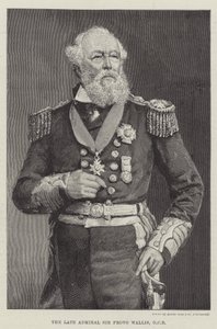 De overleden admiraal Sir Provo Wallis, GCB (gravure) door English School