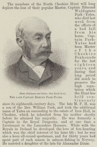 De overleden kapitein Edmund Park-Yates (gravure) door English School