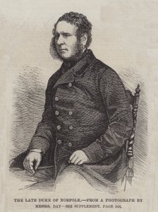 De overleden Hertog van Norfolk (gravure)