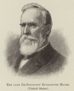 De overleden ex-president Rutherford Hayes, Verenigde Staten door English School
