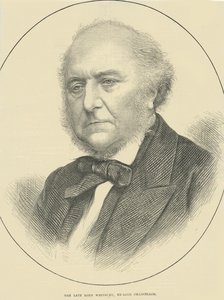 De overleden Lord Westbury, Ex-Lord Chancellor (gravure) door English School