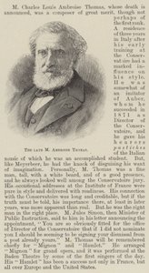 De wijlen M Ambroise Thomas (gravure) door English School
