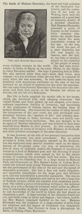 De overleden Madame Blavatsky
