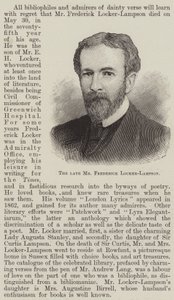 De overleden Mr Frederick Locker-Lampson (gravure) door English School