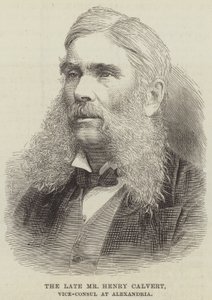 De overleden Mr Henry Calvert, vice-consul in Alexandrië (gravure) door English School