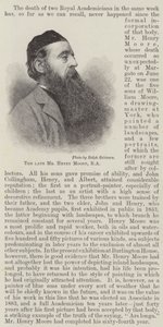 De overleden Mr Henry Moore, RA (gravure)