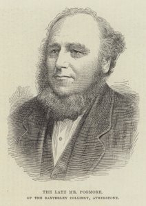 De overleden Mr Pogmore, van de Baxterley Colliery, Atherstone door English School