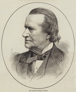 De overleden Mr Samuel Phelps (gravure)