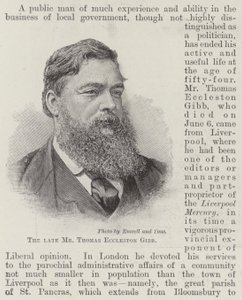 De wijlen Mr Thomas Eccleston Gibb (gravure) door English School