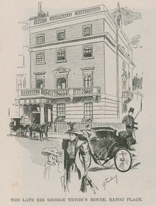 Het huis van de overleden Sir George Tryon, Easton Place, Londen door English School
