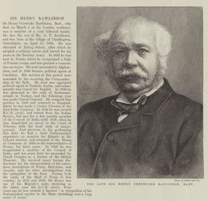De overleden Sir Henry Creswicke Rawlinson, baronet door English School