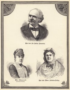 De wijlen Sir Julius Benedict, mevrouw Bancroft (geboren Marie Wilton), de wijlen Madame Sainton Dolby door English School