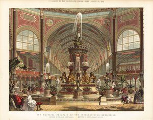 De majolica fontein op de Internationale Tentoonstelling 1862 door English School