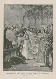 Het huwelijk van Koningin Victoria en Prins Albert door English School