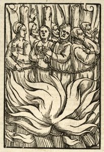 Het martelaarschap van vele slachtoffers (gravure) door English School