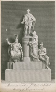 Het monument opgericht in St Paul