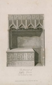 Het monument van Geoffrey Chaucer door English School