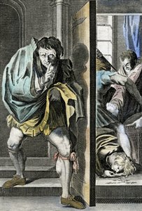 De moord op koning Edward de 5e en zijn broer in de toren door Richard Plantagenet, de latere koning Richard de 3e door English School