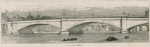 De nieuwe brug over de rivier de Theems bij Putney door English School