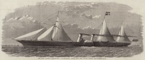 Het nieuwe clipper-stoomschip Ly-ee-moon, gebouwd voor de opiumhandel door English School