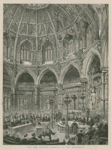 De nieuwe raadszalen in de Guildhall, Londen door English School