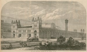 Het nieuwe hooggelegen station bij het Crystal Palace door English School