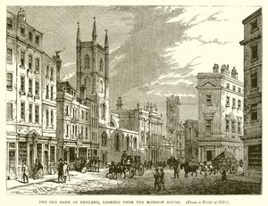 De oude Bank of England, gezien vanaf het Mansion House