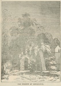 De oude waterleiding in Kensington door English School