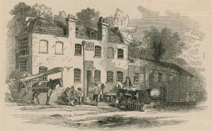 Het oude halfweg huis, Kensington, Londen door English School