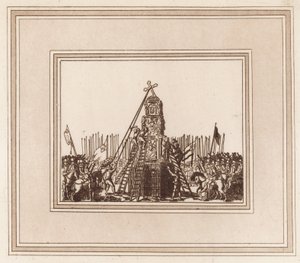 Het neerhalen van de Cheapside Cross op 2 mei 1643