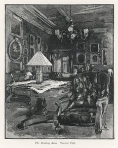 De leeszaal van de Garrick Club door English School