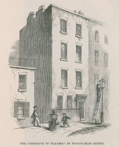 De residentie van John Flaxman in Buckingham Street door English School