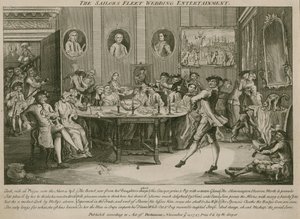 Het vlootbruiloftsvermaak van de zeelieden door English School