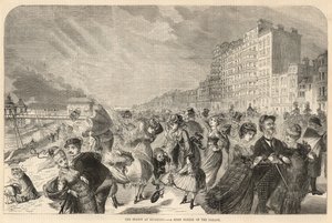 Het seizoen in Brighton; Een stevige bries op de Parade