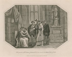 De scheiding van de koningin van Edward IV en haar tweede zoon, Richard, hertog van York door English School